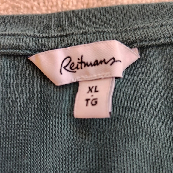 Reitmans Scoop Neck T-Shirt - Pine Green - Size XL - EUC - Picture 3 of 7
